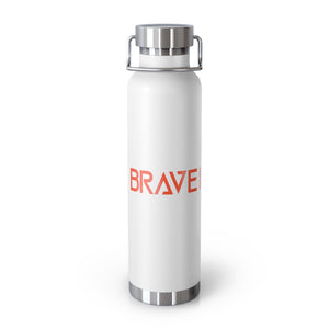 Orange "BRAVE" Vacuum Insulated Bottle, 22oz