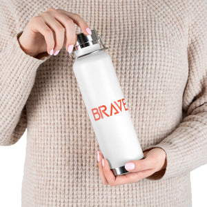 Orange "BRAVE" Vacuum Insulated Bottle, 22oz