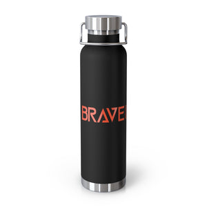 Orange "BRAVE" Vacuum Insulated Bottle, 22oz